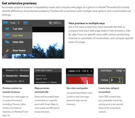 adobe browser lab official website screenshot